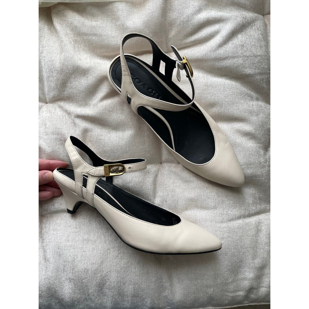 Coach Ankle Strap Kitten Heels